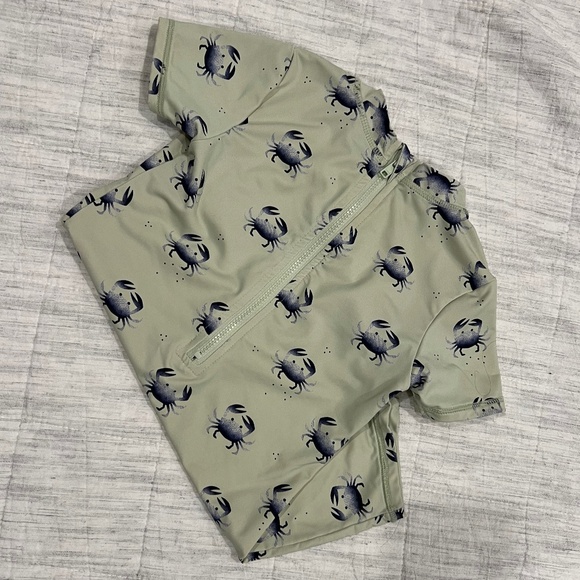 Crab One Piece Swim with Zipper, 18-24M - Picture 3 of 4